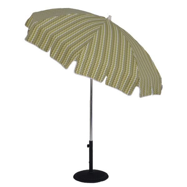 6.5' Push-Open Push-Button Tilt Steel Rib Patio Umbrella