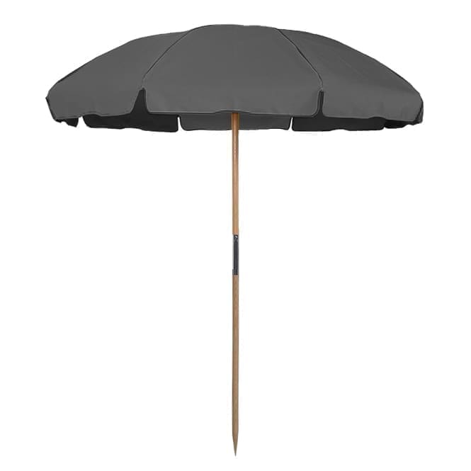 7.5′ Fiberglass Rib Wood Beach Umbrella with Button Connector