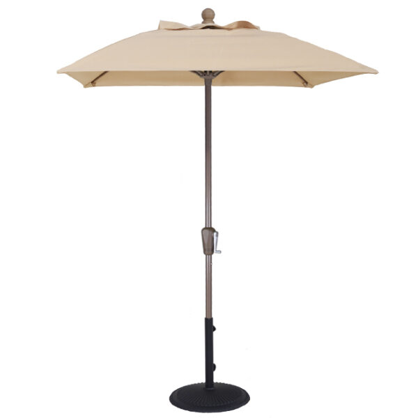 5.5' Square Crank-To-Lift Auto-Tilt Fiberglass Rib Market Umbrella