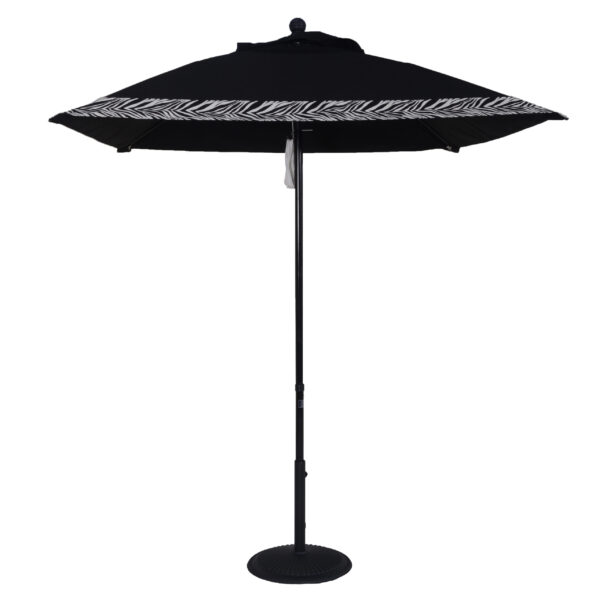 6.5' Square Pulley-Lift Fiberglass Rib Market Umbrella