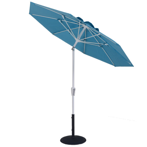 7.5' Crank-To-Lift Auto-Tilt Fiberglass Rib Market Umbrella