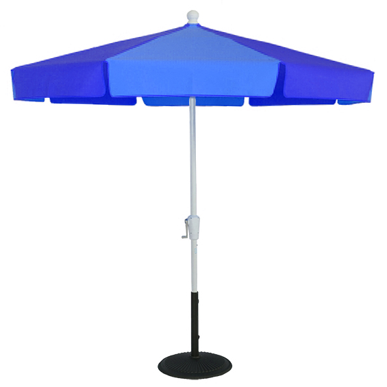 7.5' Crank-To-Lift Fiberglass Rib Patio Umbrella