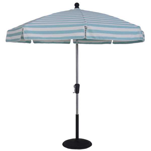 7.5' Crank-To-Lift Push-Button Tilt Fiberglass Rib Patio Umbrella