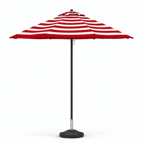 Red and white striped canopy